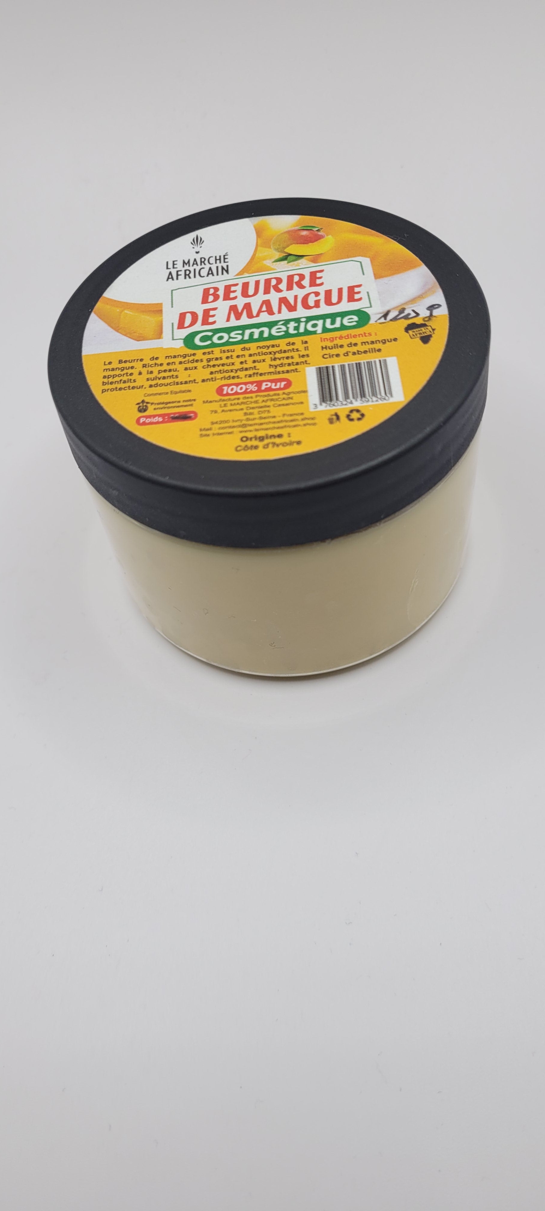 Beurre de Mangue Cosmétique 100% Pur - 120g - Soin Visage Corps Cheveux