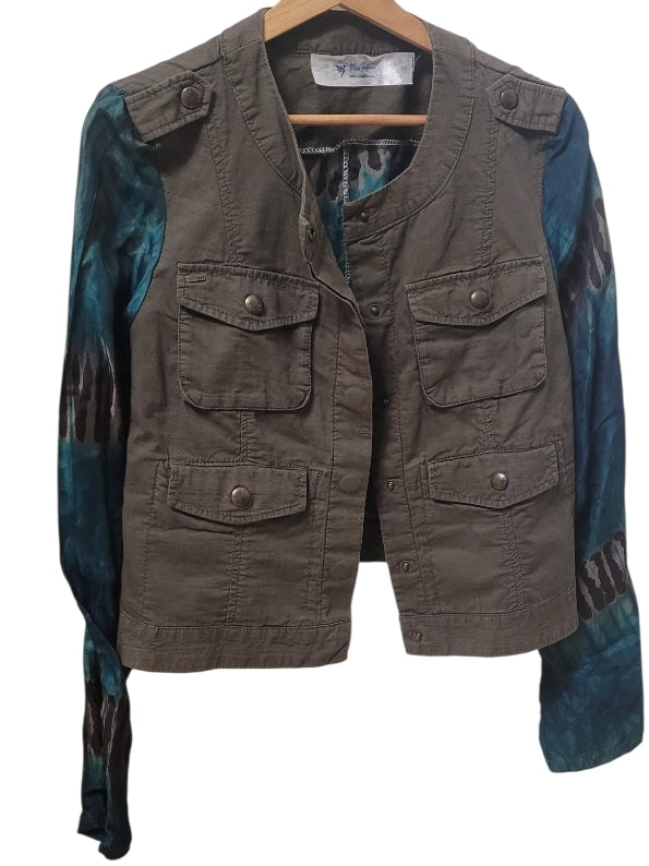 Blouson Métis Coton et Pagne Indigo Vert - Tie-Dye
